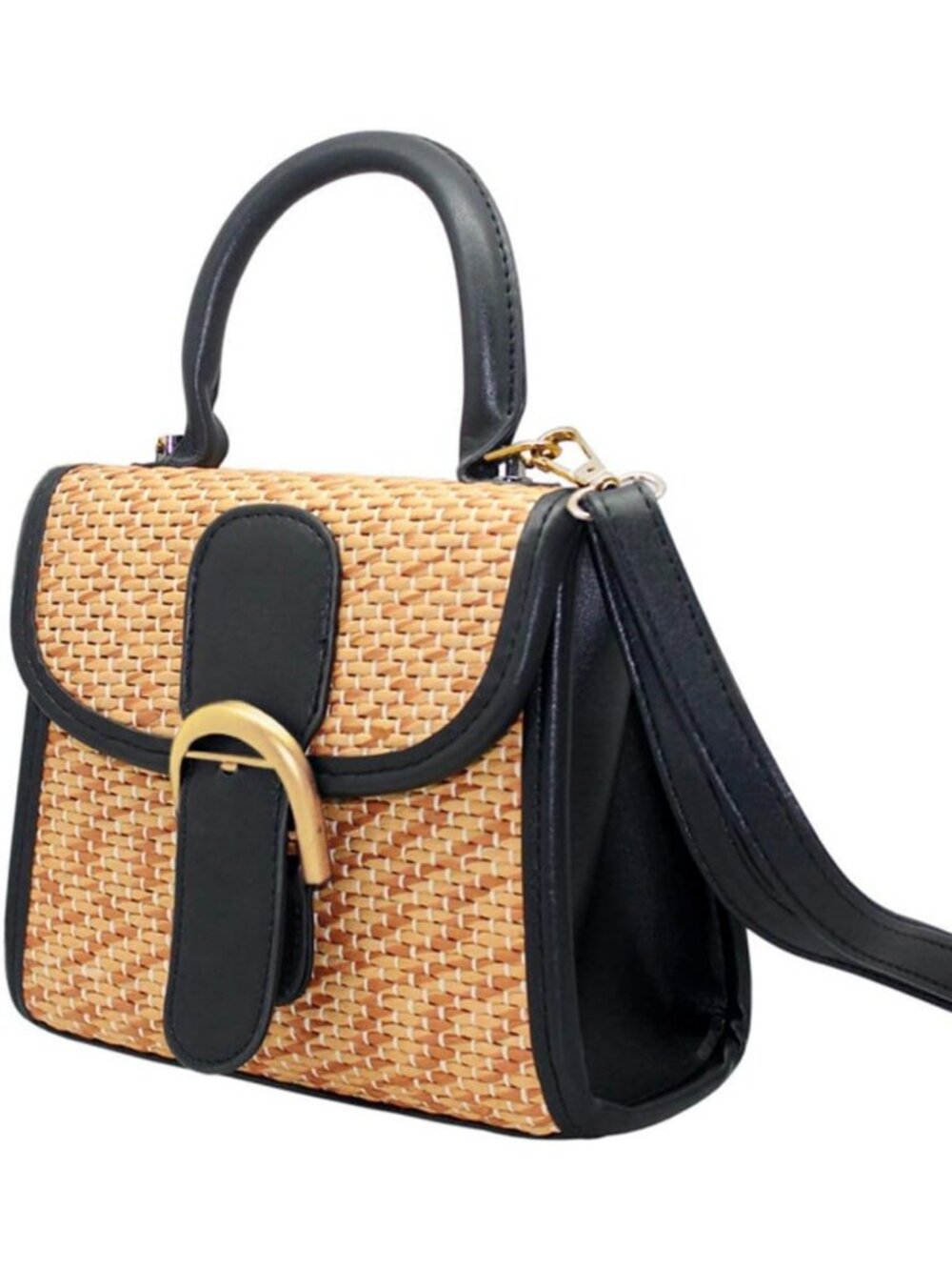Chic Retro Straw Woven Handbag | Small Crossbody Shoulder Bag | Stylish Satchel
